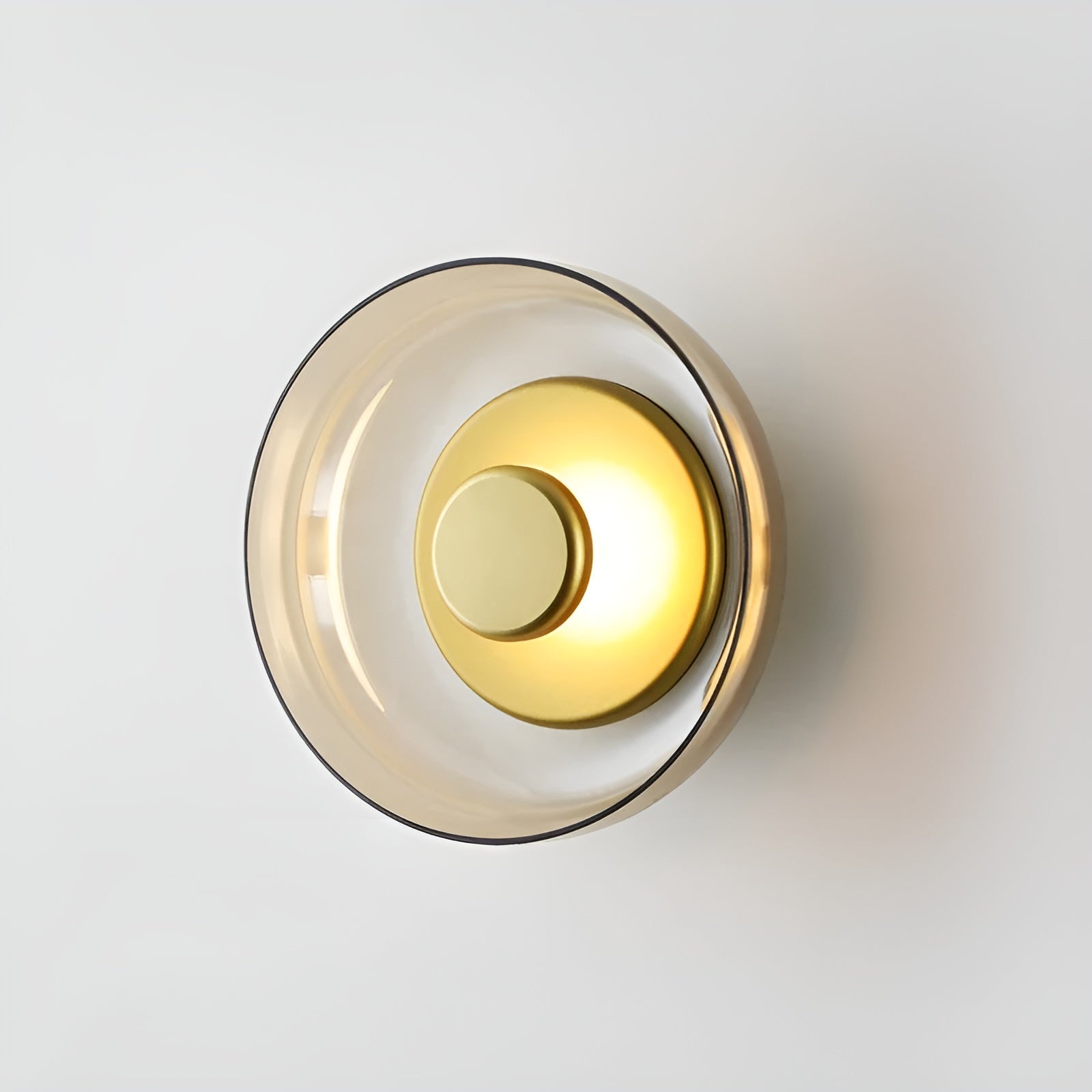 Elegant Glass and Gold LED Wall Light - Halri
