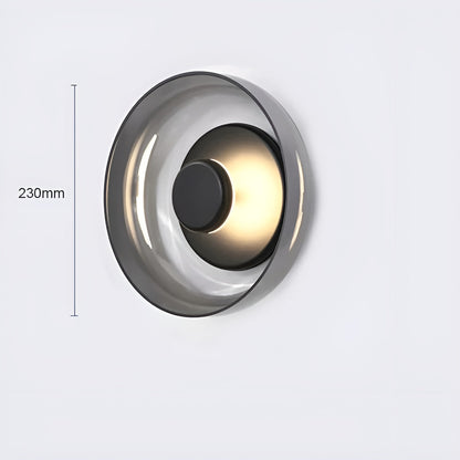 Elegant Glass and Gold LED Wall Light