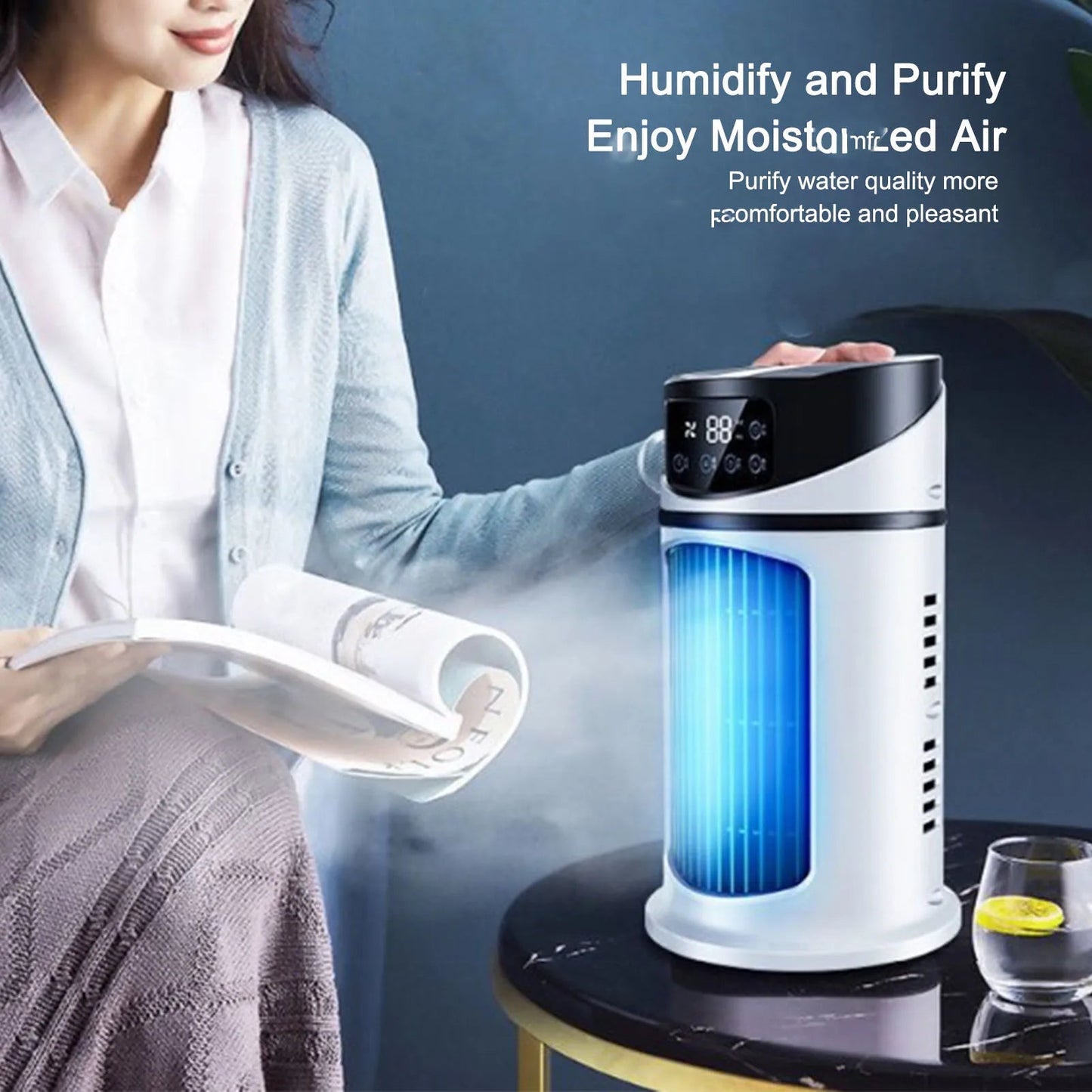 Compact 3-in-1 Air Cooler and Humidifier