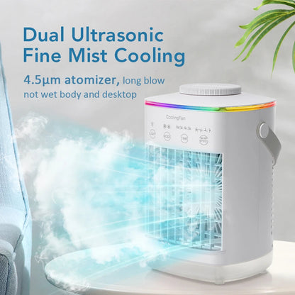 Compact Personal Air Cooler & Purifier with Light