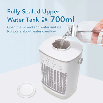 Compact Personal Air Cooler & Purifier with Light