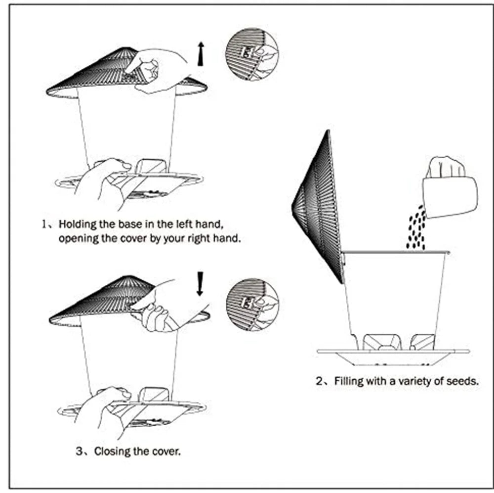 Easy Fill Bird Feeder with Automatic Seed Dispenser