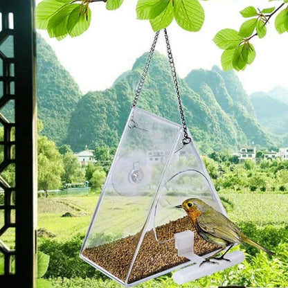 Transparent Plastic Suet Bird Feeder for Yard - Halri