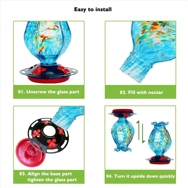 Colorful Glass Suet Bird Feeder
