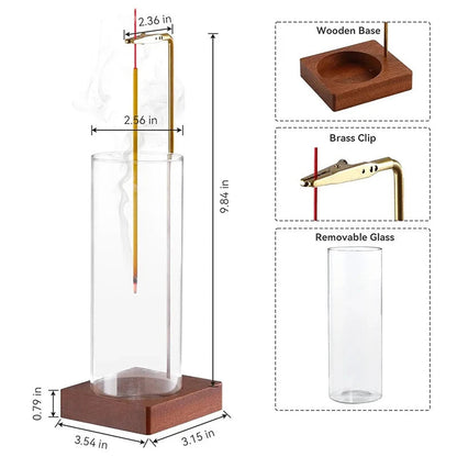 Clear Incense Burner with Detachable Tray