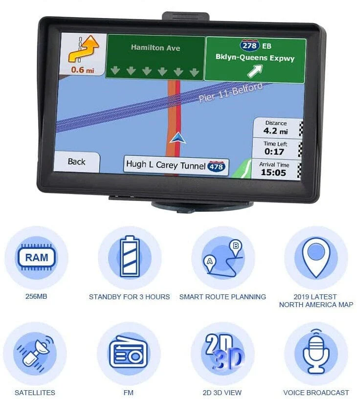 Portable 7 Inch Car Satellite GPS Navigator