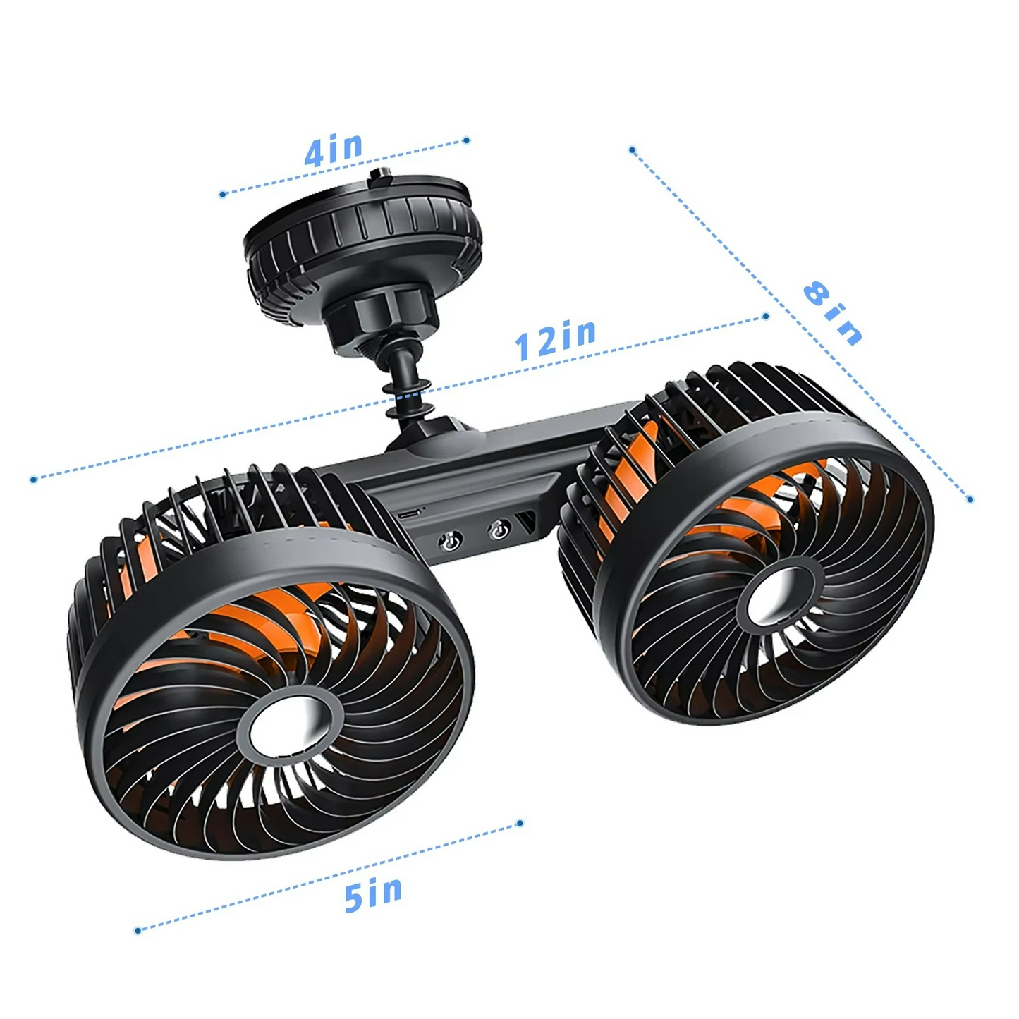Portable Car Air Fan with Rechargeable Battery - Halri