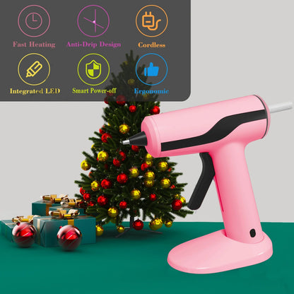 Portable Pink Mini Glue Gun Set