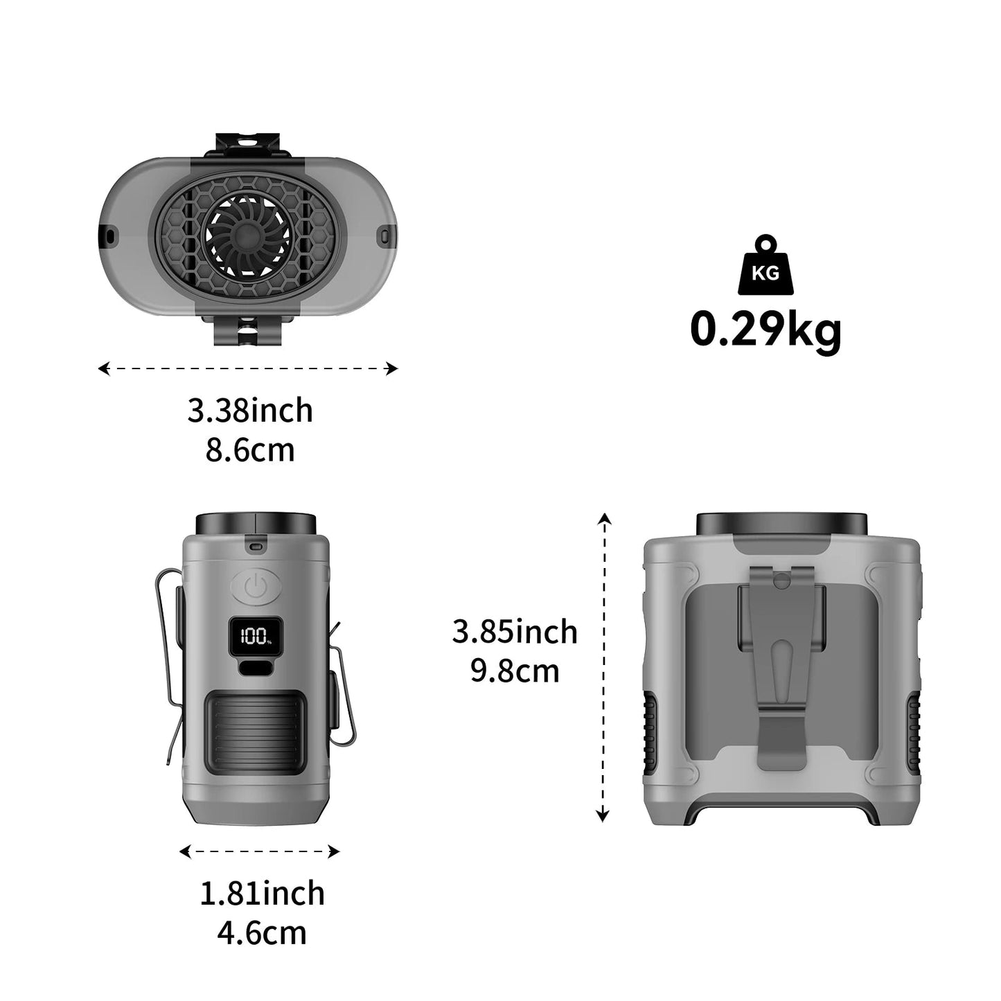 Compact Rechargeable Belt Fan