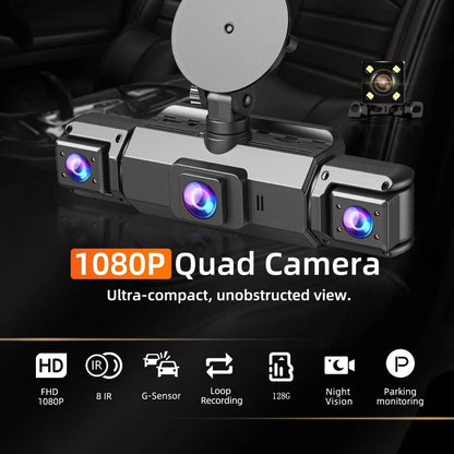 Dual Lens Car Camera Front Rear Night Vision Recorder