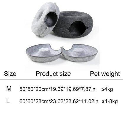 Plush Cat Donut Bed