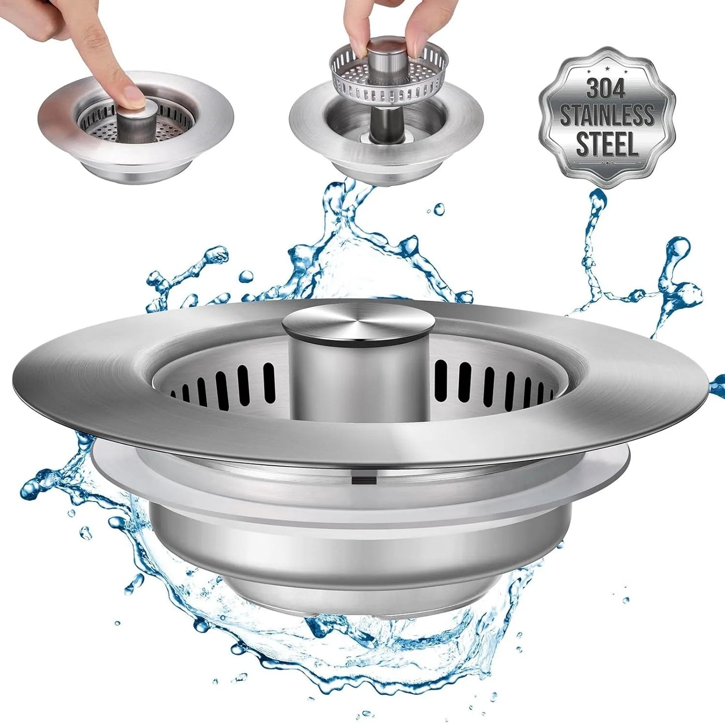Easy Clean Stainless Steel Sink Drain Strainer - Halri