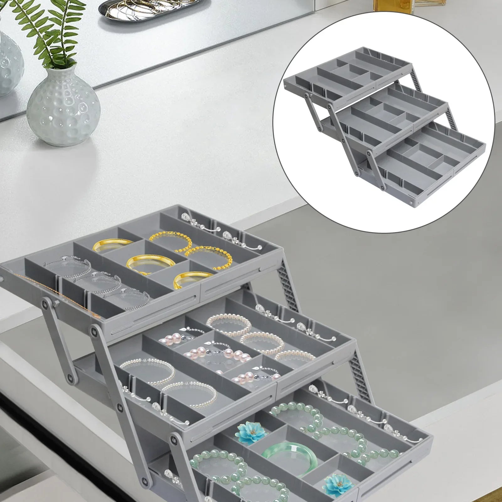 Space Saving 3 Shelf Storage Unit - Halri