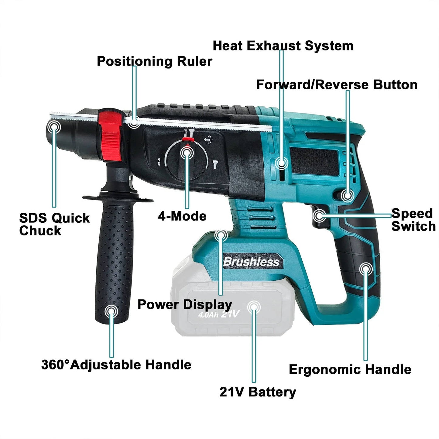 Powerful Cordless Hammer Drill Tool