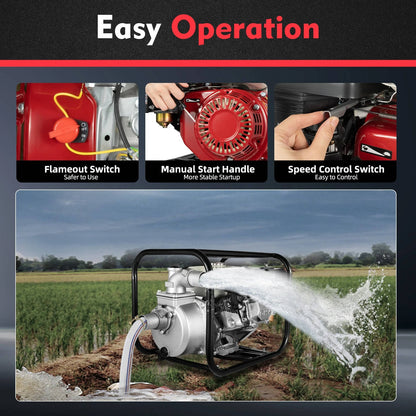 Portable High Flow Water Transfer Pump 6.5HP
