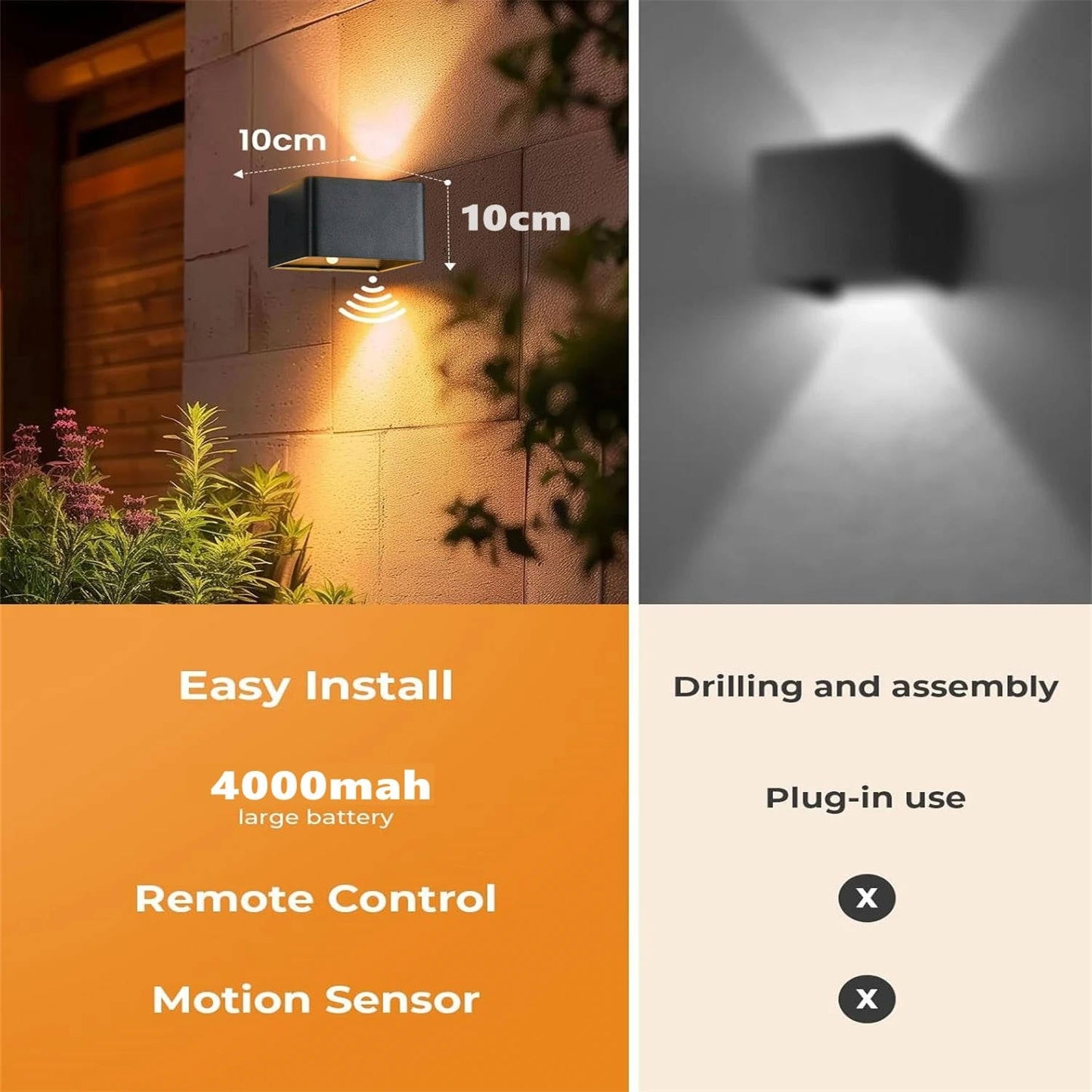 Smart Automatic Wall Lamp with Remote