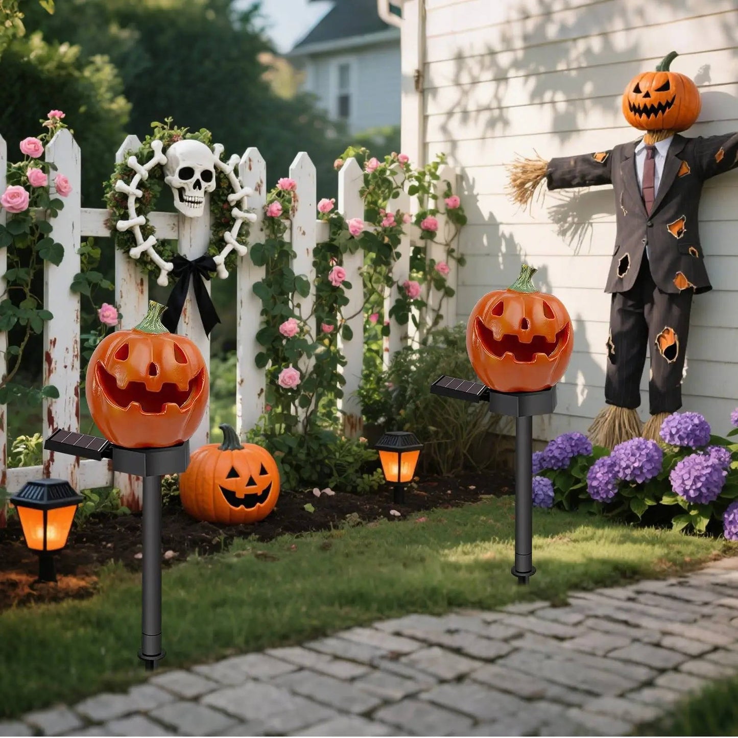 Glowing Pumpkin Outdoor Halloween Lanterns