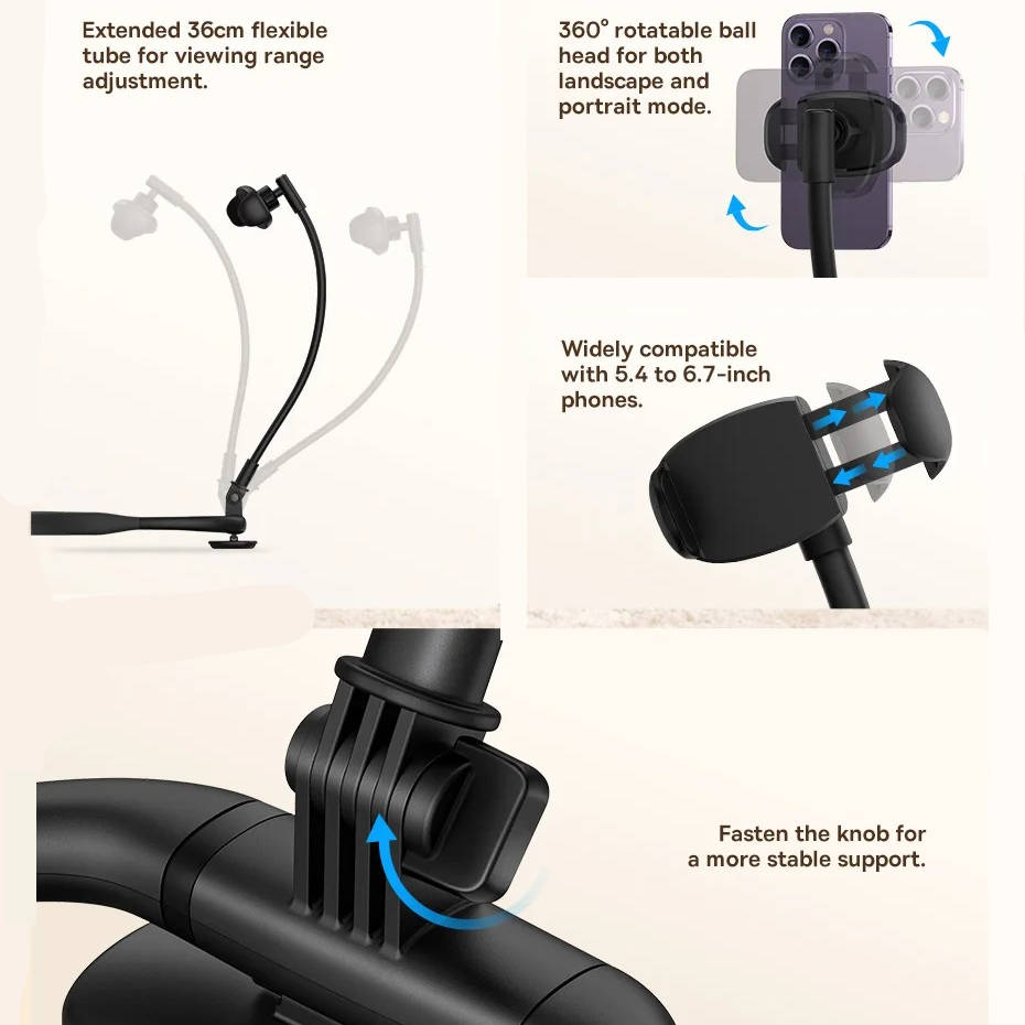 Flexible Phone Stand For Bed Desk Table