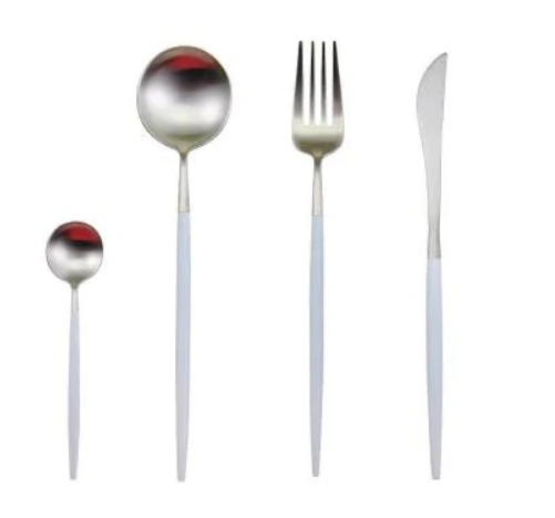 Premium 24pc Gold Plated Flatware Set for Elegant Dining