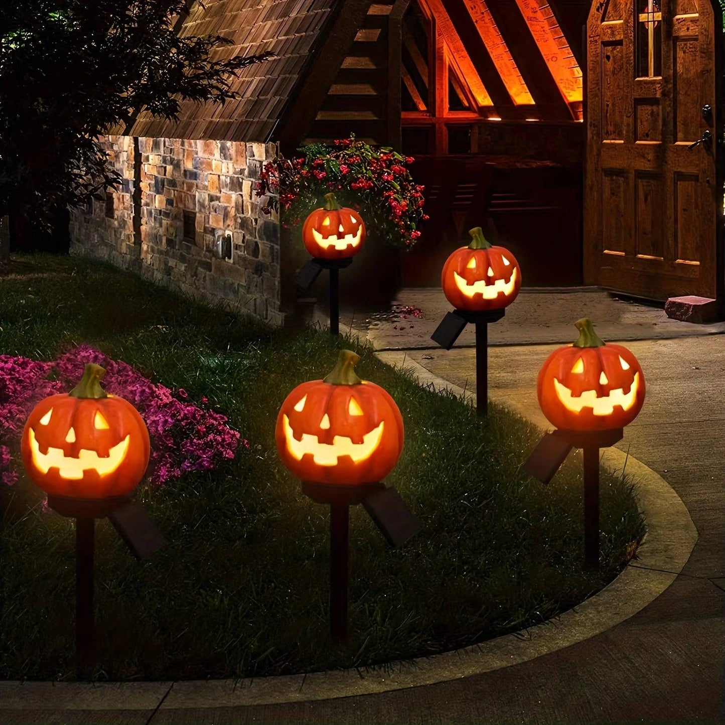 Glowing Pumpkin Outdoor Halloween Lanterns