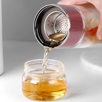Premium Glass Thermal Tea Steeper Mug