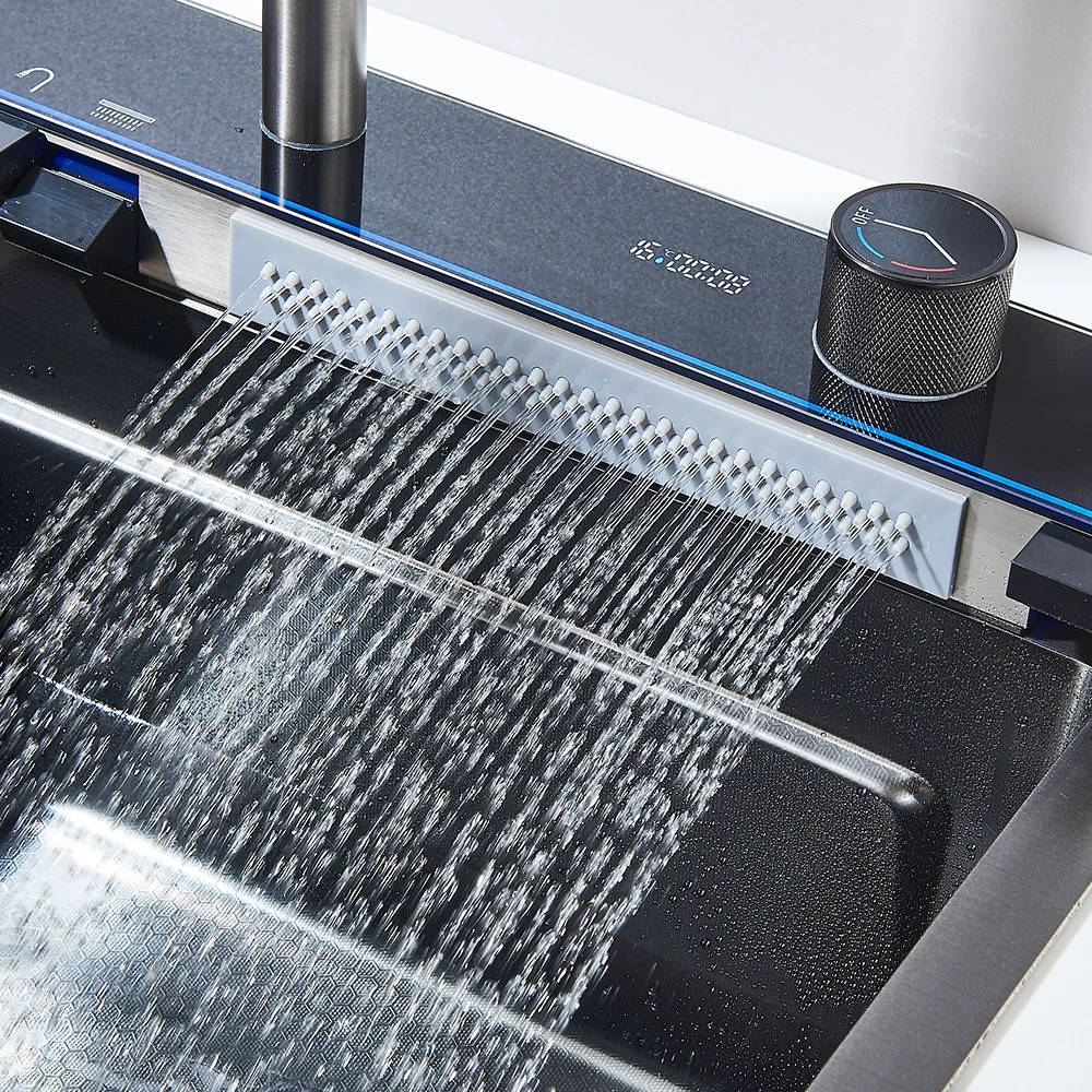 Modern Stainless Steel Kitchen Sink with Faucet and Accessories