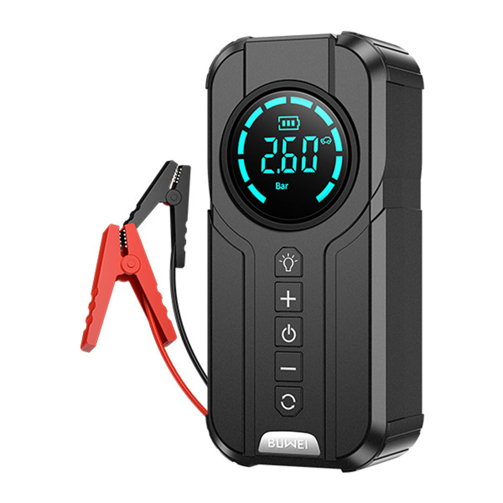 Compact Car Battery Booster with Air Pump & LED Light - Halri