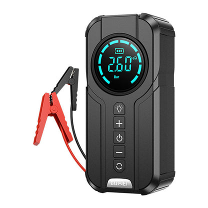 Compact Car Battery Booster with Air Pump & LED Light - Halri