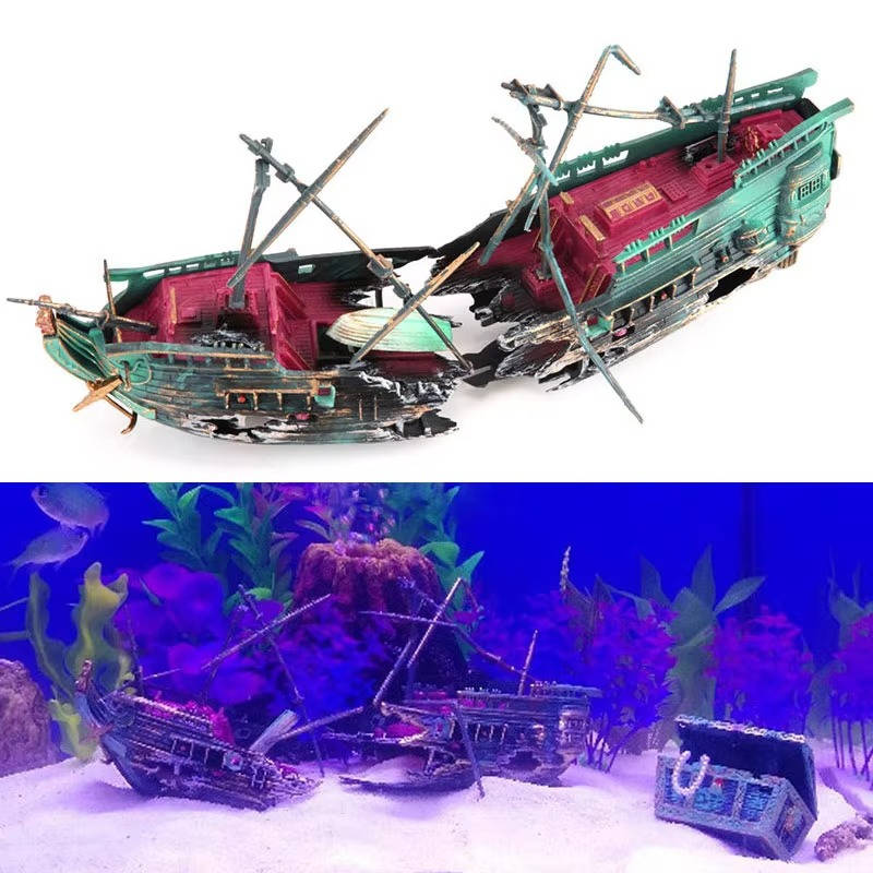 Big Fish Tank Boat Decor