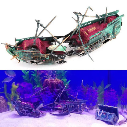 Big Fish Tank Boat Decor