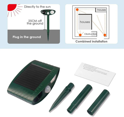Outdoor Solar Pest Repeller Animal Control Device