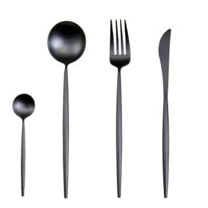 Premium 24pc Gold Plated Flatware Set for Elegant Dining - Halri