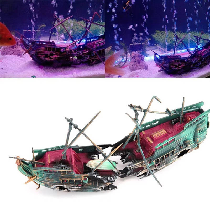 Big Fish Tank Boat Decor