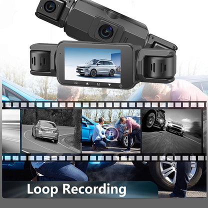 Dual Lens Car Camera Front Rear Night Vision Recorder