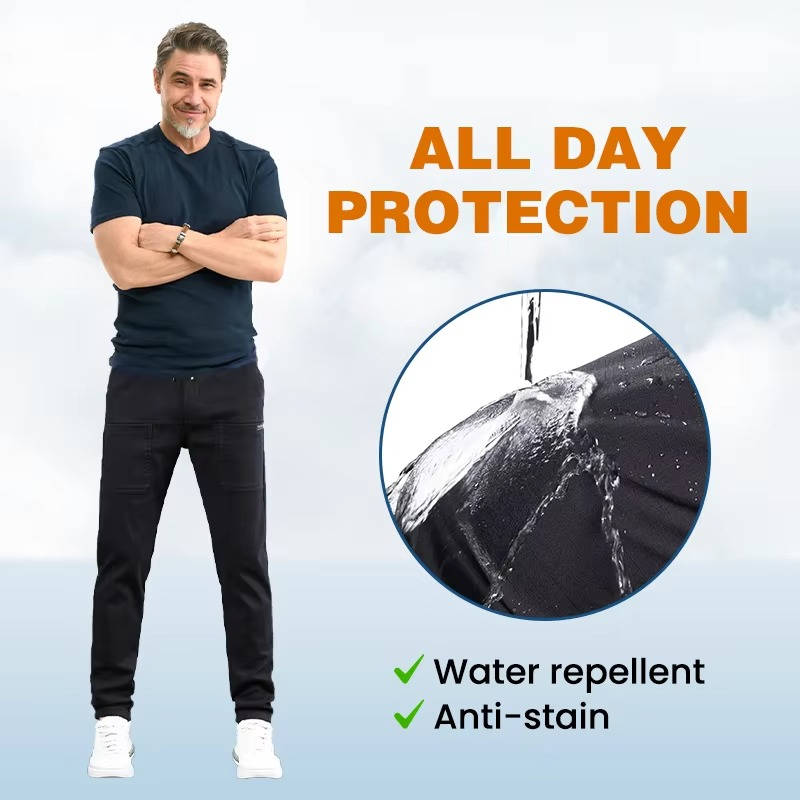 Men's Comfortable Elastic Cargo Trousers with Pockets