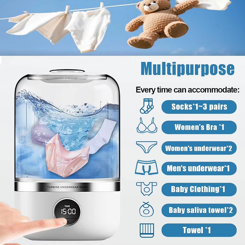 Compact Portable Laundry Washer