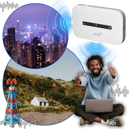 Compact Mobile Wi-Fi Hotspot with Long Lasting Battery