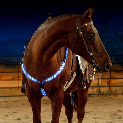 Reflective Horse Breastplate LED Collar