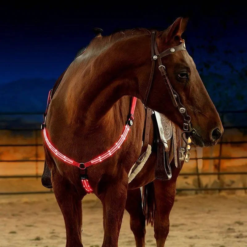 Reflective Horse Breastplate LED Collar