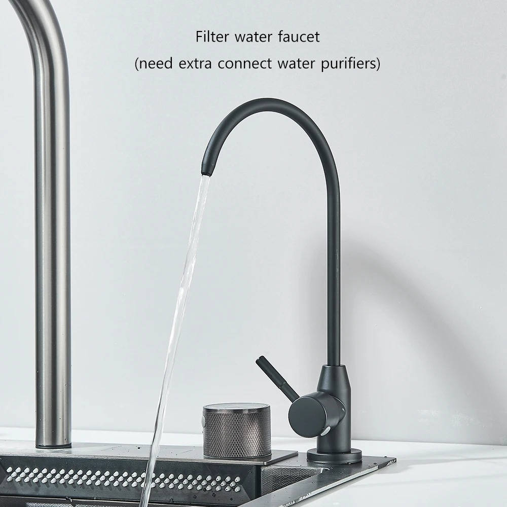 Modern Stainless Steel Kitchen Sink with Faucet and Accessories