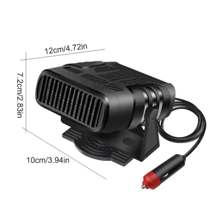Compact Car Heater and Fan for Year Round Use
