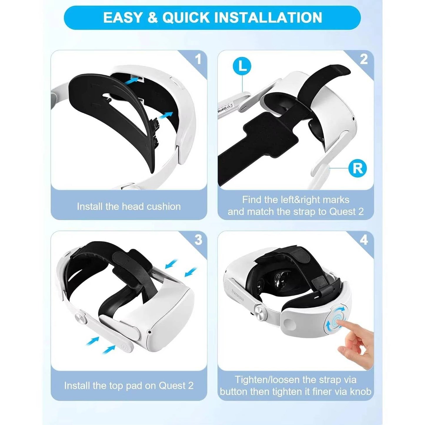 Comfortable VR Headband Strap