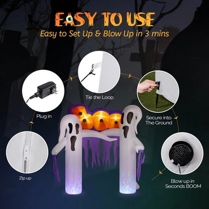 Big Yard Halloween Decor Lights