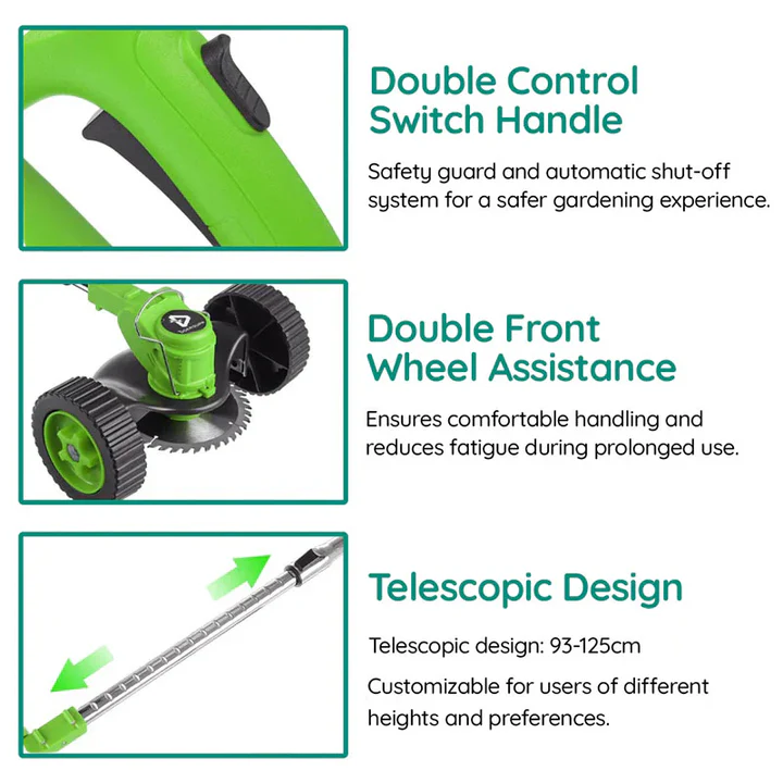 Portable Rechargeable Lawn Trimmer Battery Powered Cutter