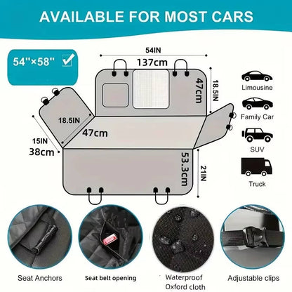 Durable Pet Car Seat Cover Water Resistant