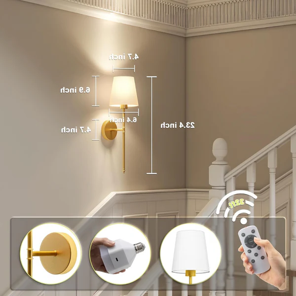 Battery Powered LED Wall Light