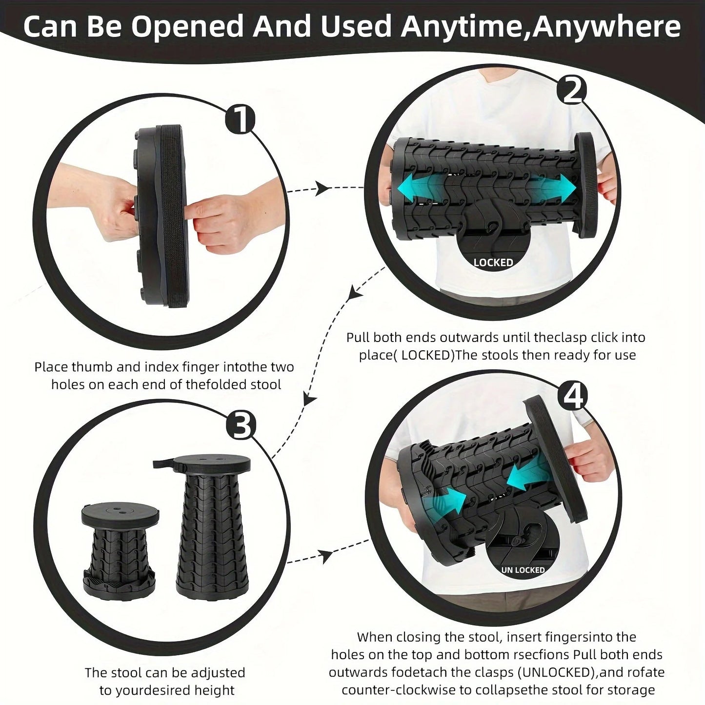 Portable Compact Folding Step Stool