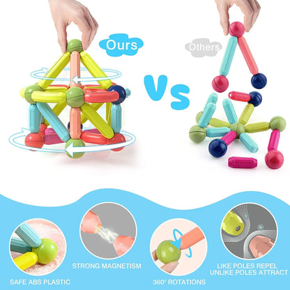 Colorful Magnetic Blocks Educational Toy Set