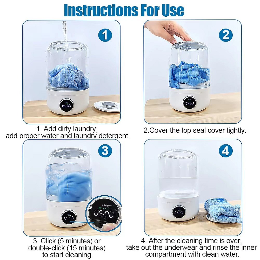 Compact Portable Laundry Washer