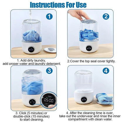Compact Portable Laundry Washer